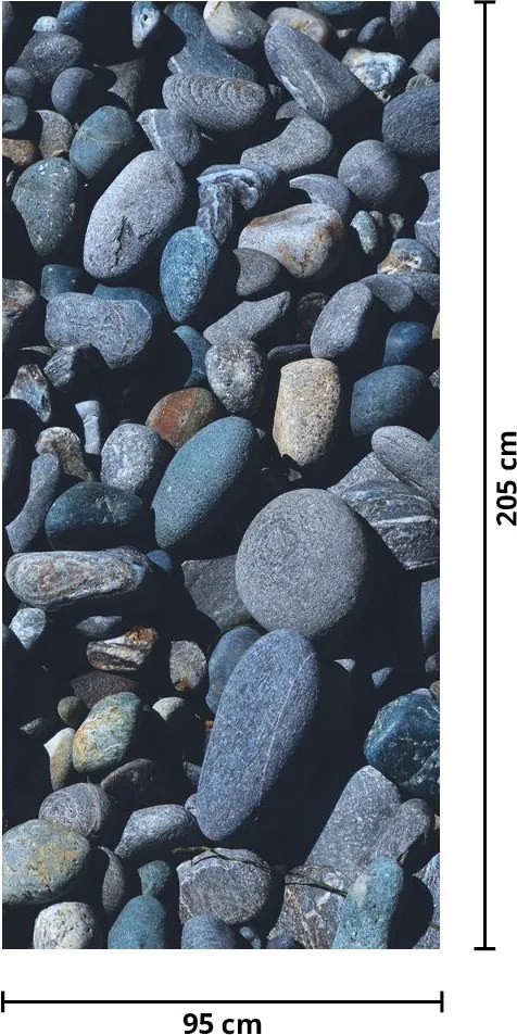 Fotótapéta ajtóra - Kavicsos strand (95x205cm)
