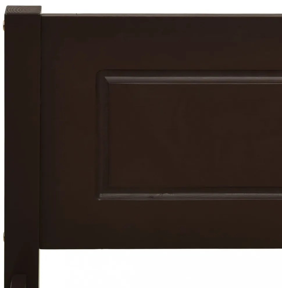 sötétbarna tömör fenyőfa ágykeret 200 x 200 cm