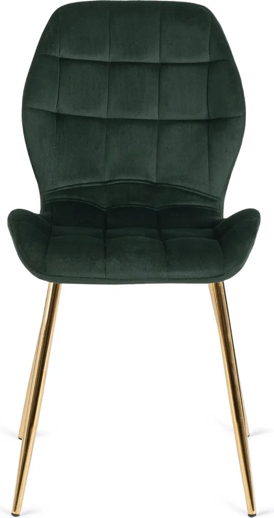 Szék zöld színben, bársony kárpittal. LUCKY