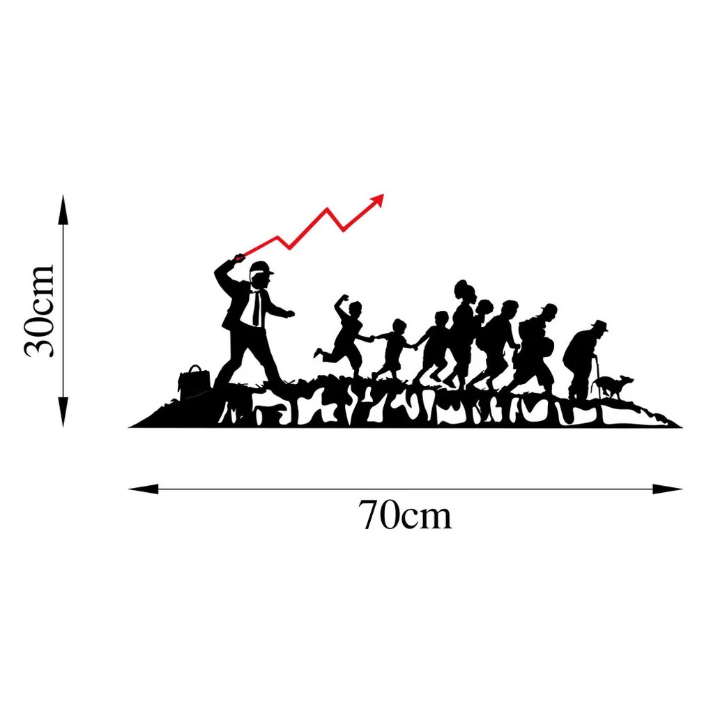 Banksy fém fali dekoráció, 30×70 cm – TR891TNL2293