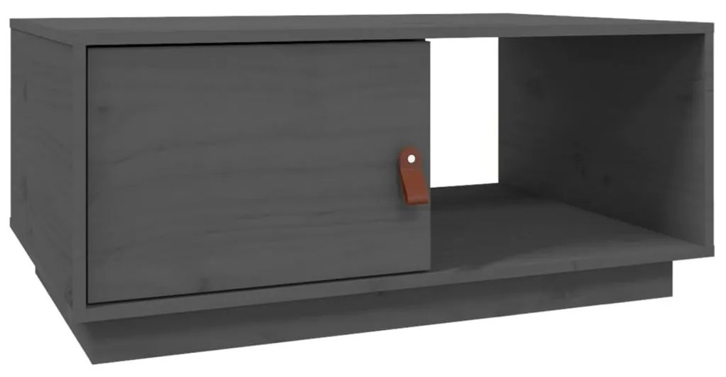Szürke tömör fenyőfa dohányzóasztal 80x50x35,5 cm