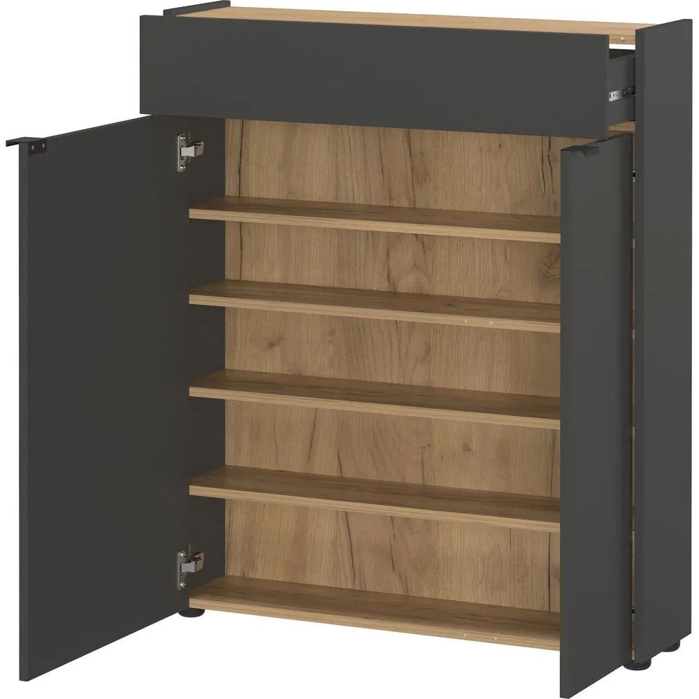 Antracitszürke szekrény 82x102x22 cm Ameca – Germania