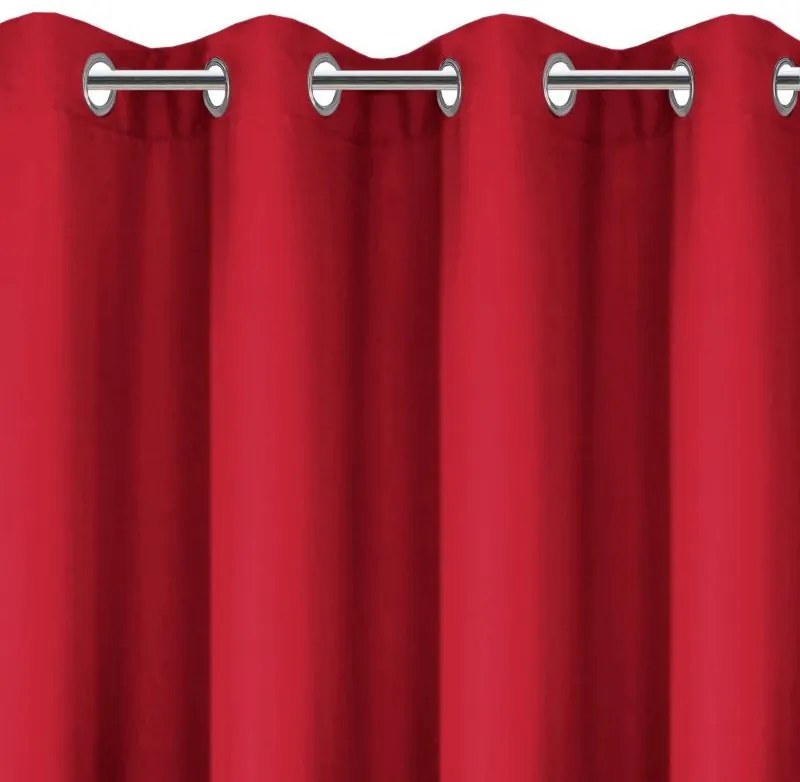 Kész drapéria karikákon Design 91 140x250cm Piros