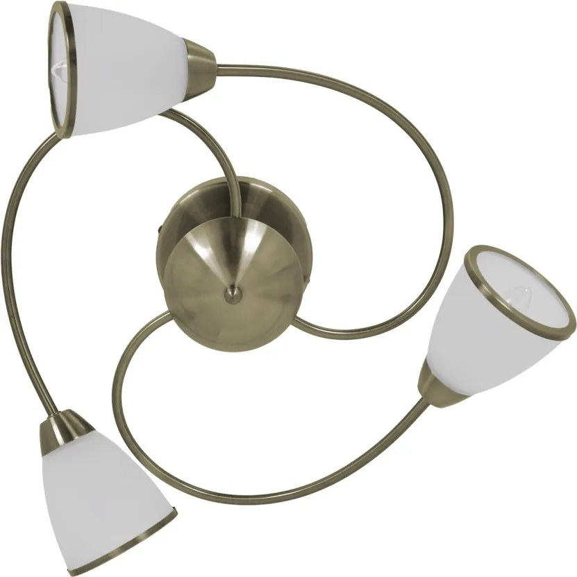 KAJA K-JSL-6059-3_AB PLATO Mennyezeti Csillár Bronz E14 IP20