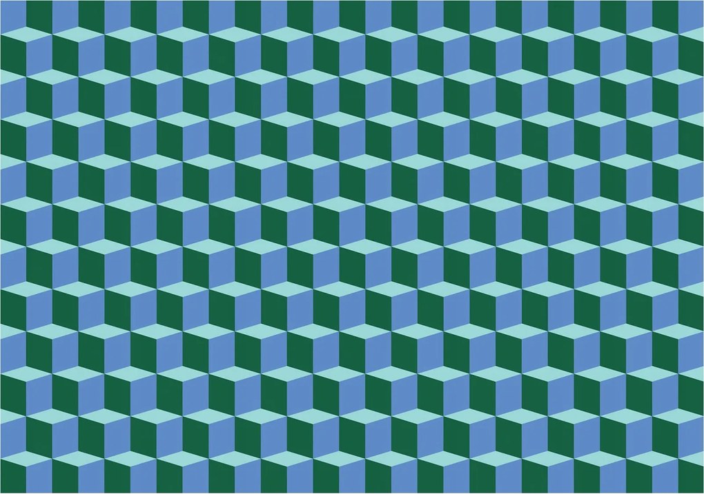 Fotótapéta Kubai absztrakt Kék zöld árnyalatok 200x140 +ragasztó