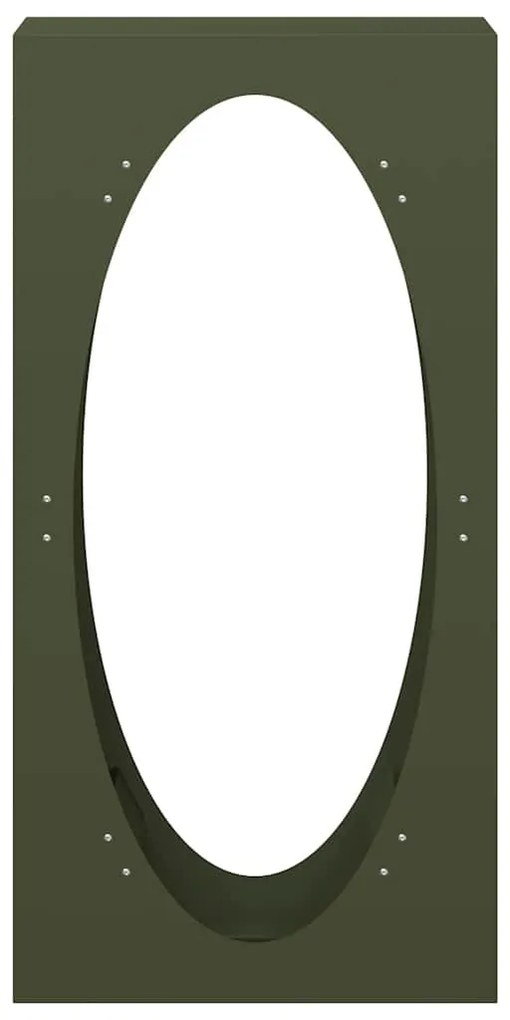 olívazöld hidegen hengerelt acél tűzifatároló 50x23x100 cm