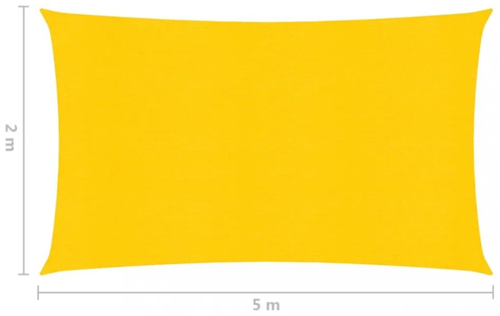 sárga HDPE napvitorla 160 g/m² 2 x 5 m