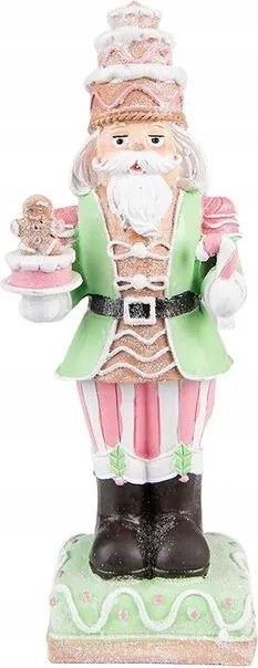 Dekoráció színes Diótörő mézeskalács 24 cm