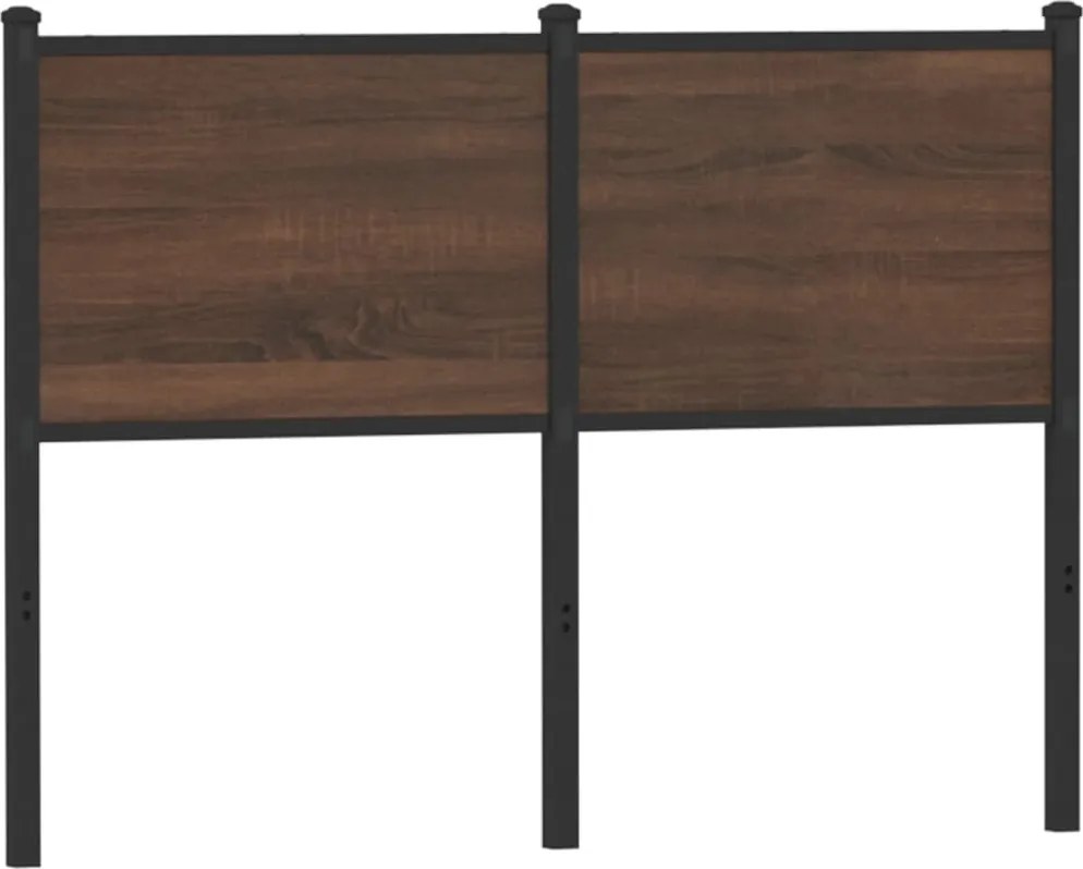 vidaXL barna tölgy színű szerelt fa és acél csere fejtámla 120 cm