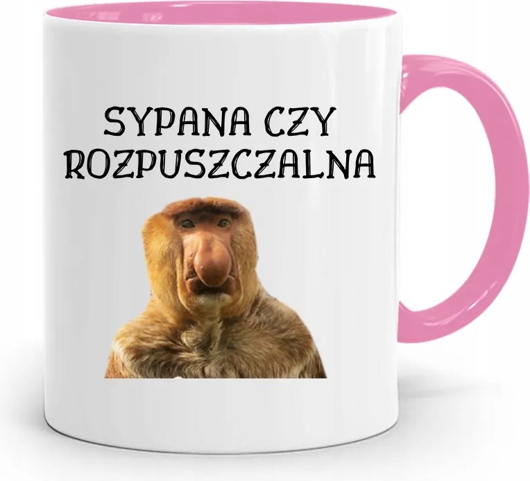 Rózsaszín Bögre Janusz Szórva Vagy Feloldva, fényképes nyomattal