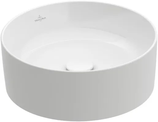 Mosdó lapra Villeroy & Boch Collaro 40x40 cm fehér színben fényes felülettel csaptelep nyílás nélkül, túlfolyás nélkül 4A1840R1