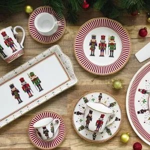 Diótörő karácsonyi porcelán bögre szett díszdobozban, 2 db-os, 275 ml - Nutcrackers