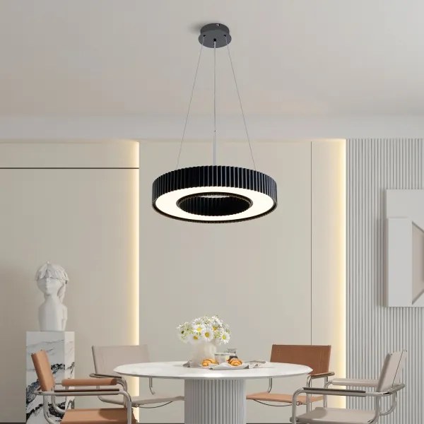 Brilagi - dimmelhető LUMIX LED csillár, 48W, 230V, 3000-6000K, fekete, Ø 50 cm + távirányítóval