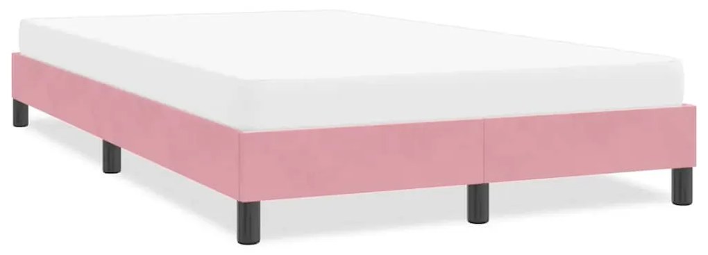 vidaXL ágykeret matrac nélkül rózsaszín 120x220 cm bársony