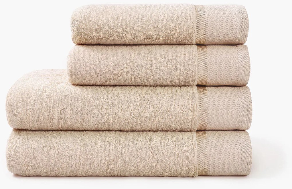 Goldea pamut törölköző és fürdőlepedő soft - bézsínű 50 x 100 cm