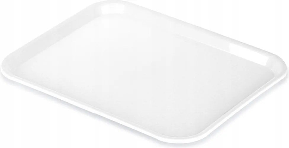 Tálaló Tálca Műanyag Fehér Pincér Csúszásgátló Téglalap Alakú
