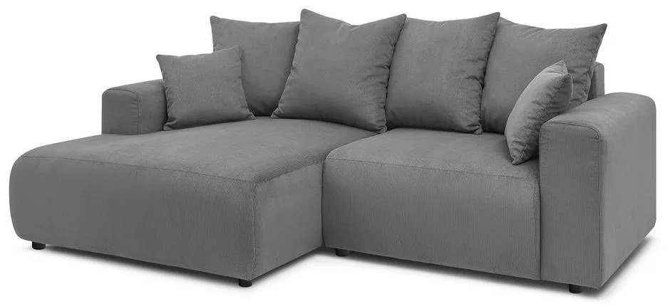 Szürke bársony sarokkanapé Enjoy – Bobochic Paris