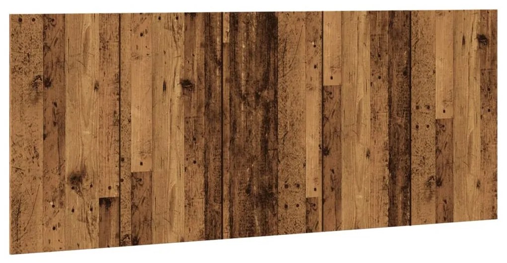 antik fa színű szerelt fa ágyfejtámla 200x1,5x80 cm