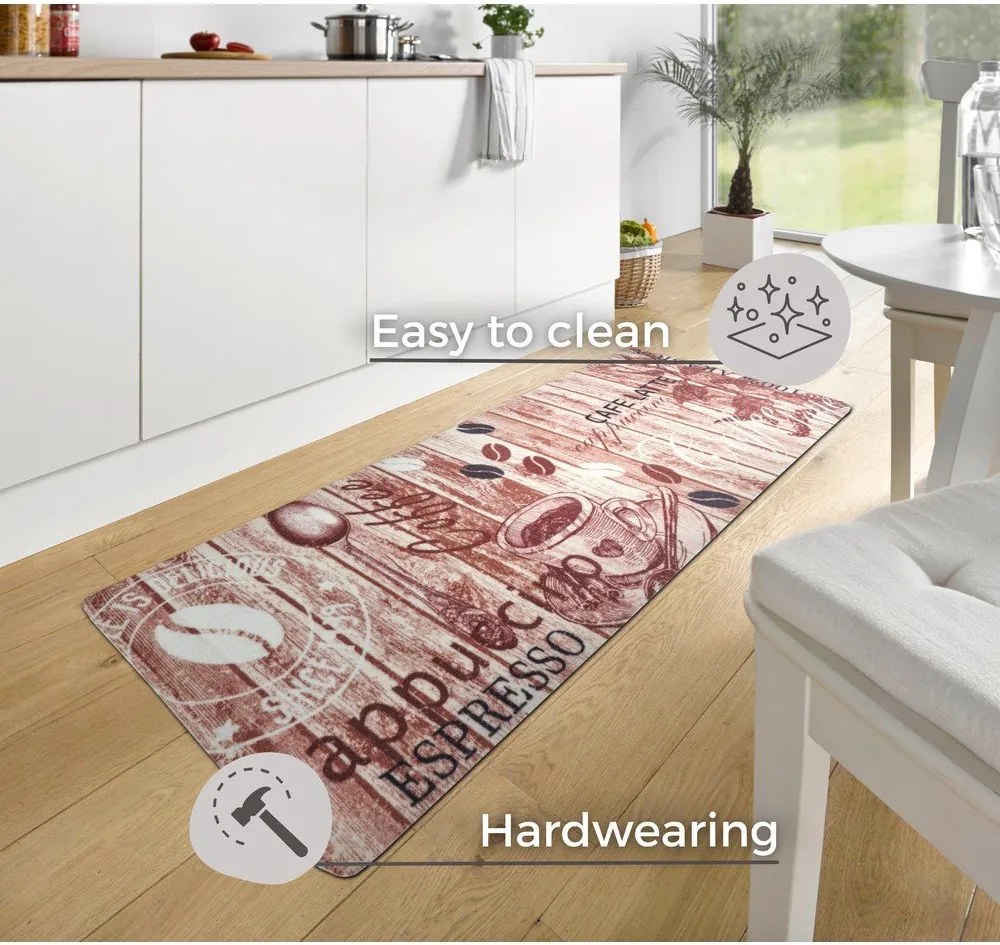 Delicious Coffee barna konyhai futószőnyeg, 67 x 180 cm - Hanse Home