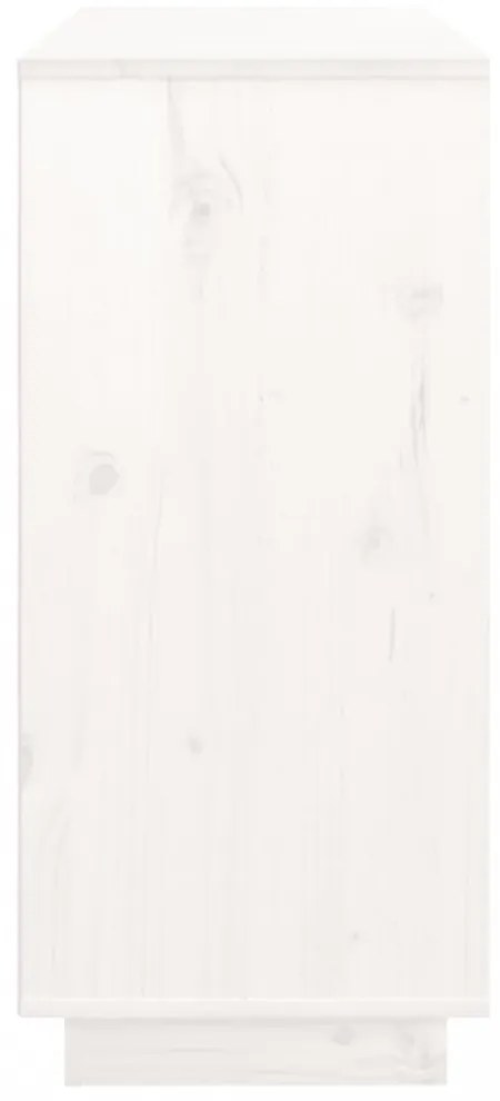 fehér tömör fenyőfa tálalószekrény 111 x 34 x 75 cm