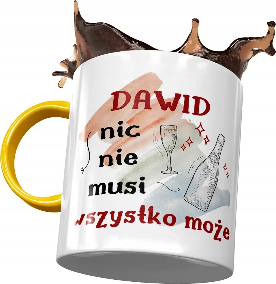 Sárga Bögre Dávid Férj Kollégának Ajándék Nyomtatott Fotóval