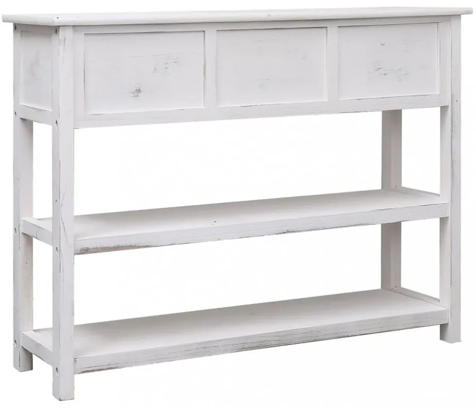 fehér tömör császárfa tálalószekrény 108 x 30 x 76 cm
