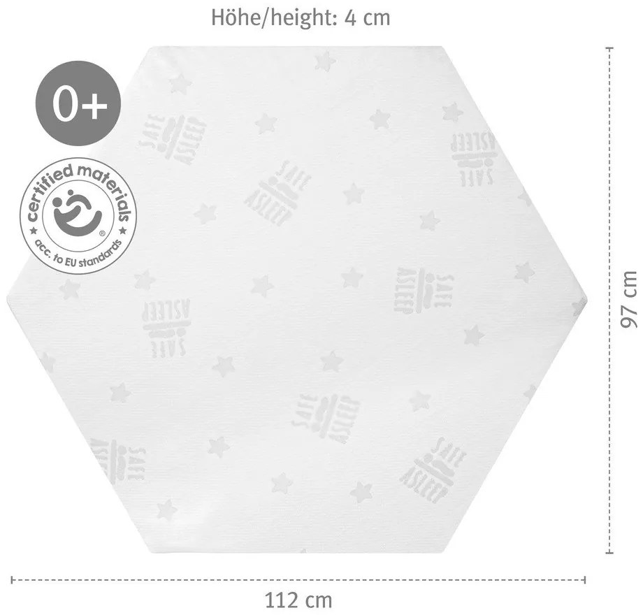 Levehető huzatos gyerek hab matrac 99x114 cm Safe Asleep® – Roba