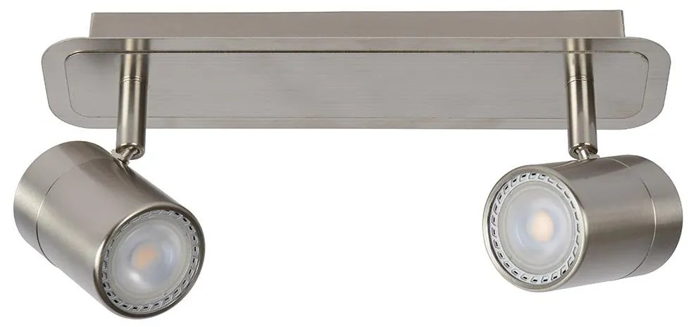 Lucide 26957/10/12 - LED Spotlámpa LENNERT 2xGU10/5W/230V matt króm