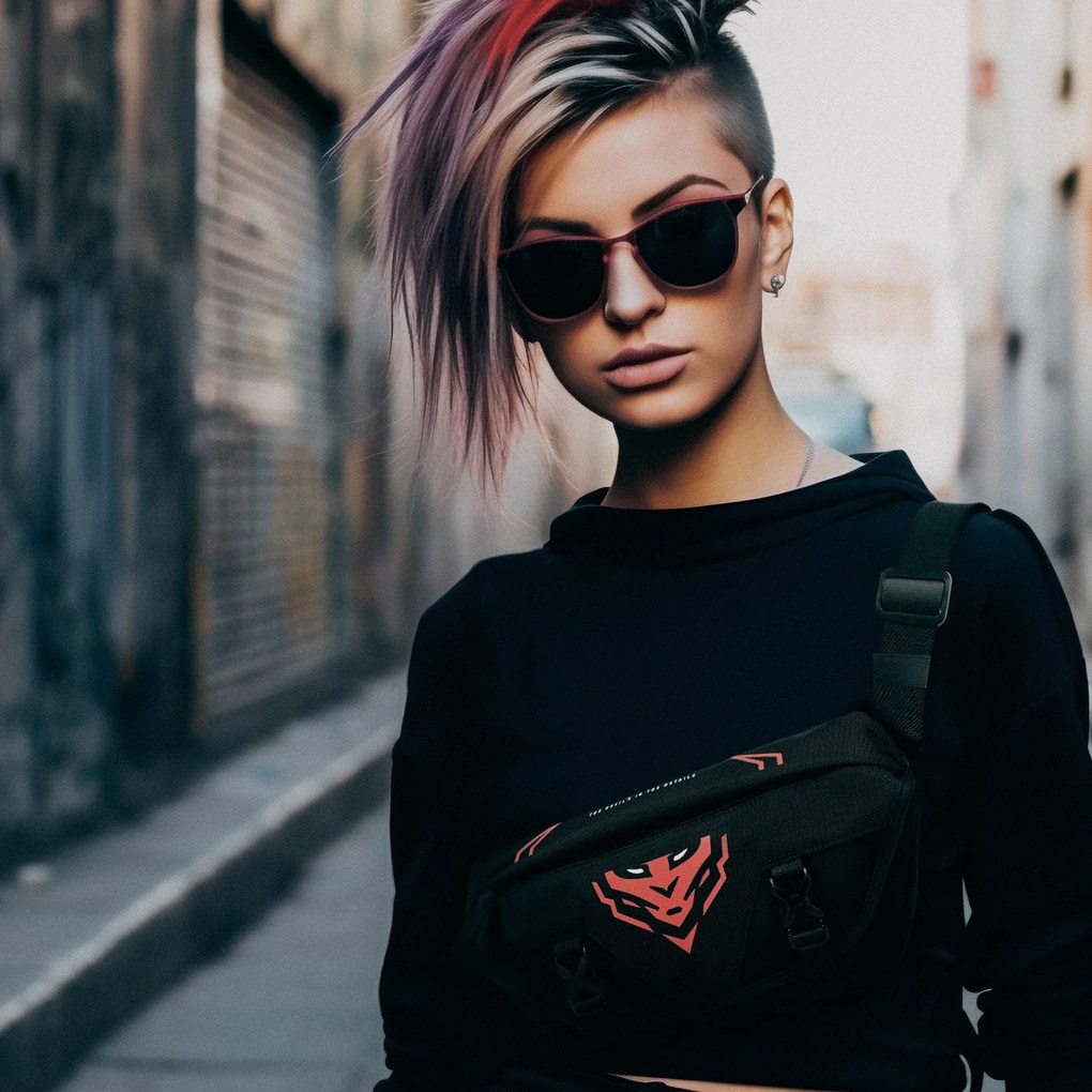 Diablo Bum Bag nagyméretű övtáska: fekete