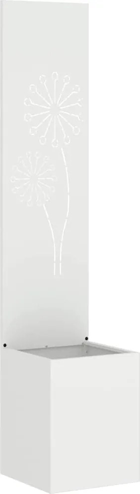 vidaXL Kertvédő vászon Fehér 32 x 140 cm Hidegen hengerelt acél