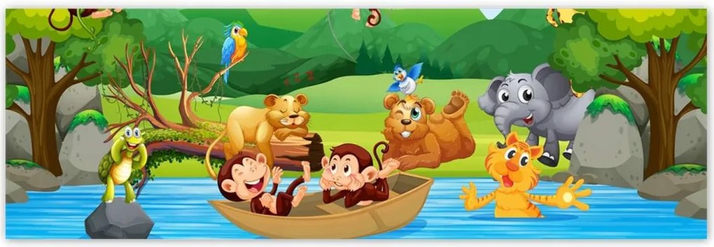 Poszterek 200x66 Dzsungel minta gyerekeknek