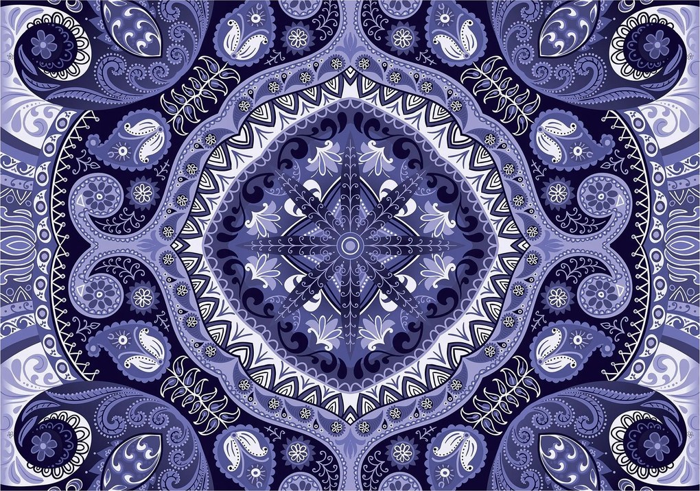 Flizelin fotótapéta Mandala kék etno boho zen stílus 312x219 +ragasztó