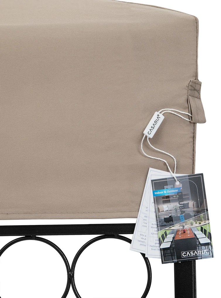 Casaria® Kerti pavilon Lorca 3x3 - taupe