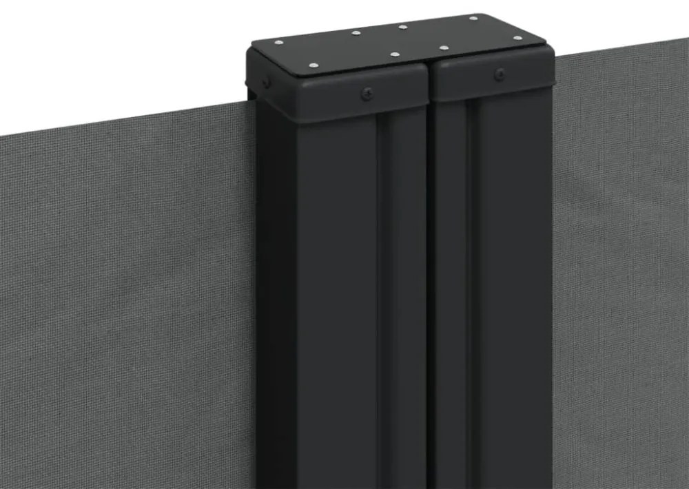 antracitszürke behúzható oldalsó napellenző 140 x 1000 cm
