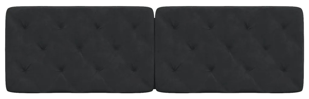 fekete bársony fejtámla párna 160 cm