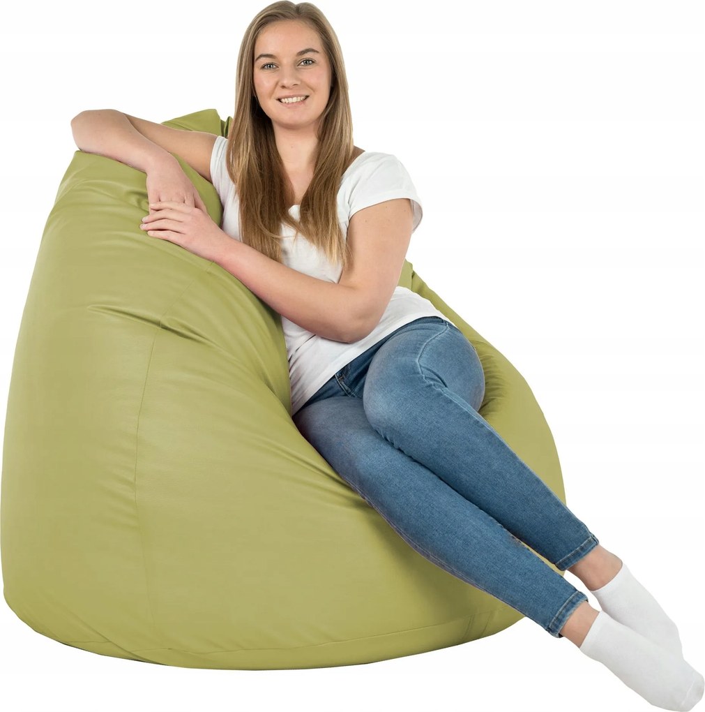 Olívazsák XXL Öko Bőr Puff Fotel Outlet Karácsonyra