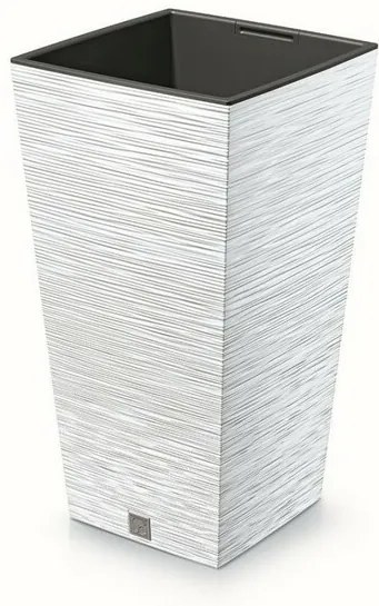 Virágcserép FURU SQUARE virágtartó 39,5 cm, fehér, 39 cm