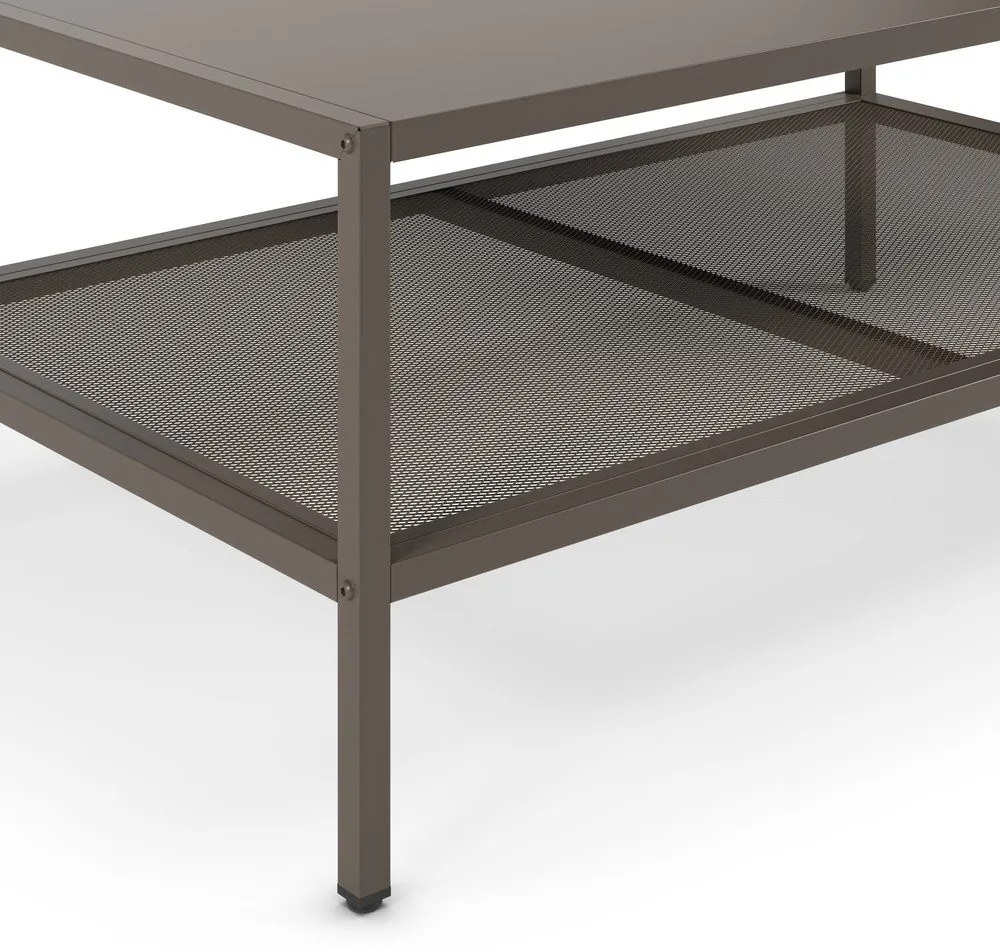 Szürke fém dohányzóasztal 60x100 cm Fayna – Marckeric