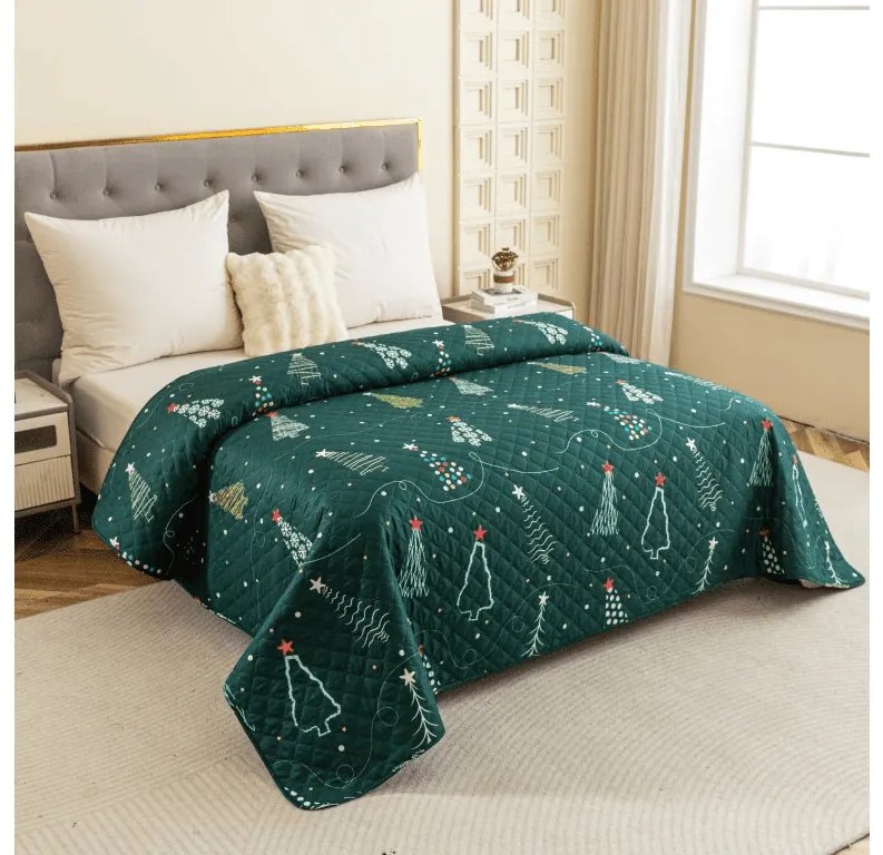 Ágytakaró CHRISTMAS DRIFT zöld Méret: 220 x 240 cm