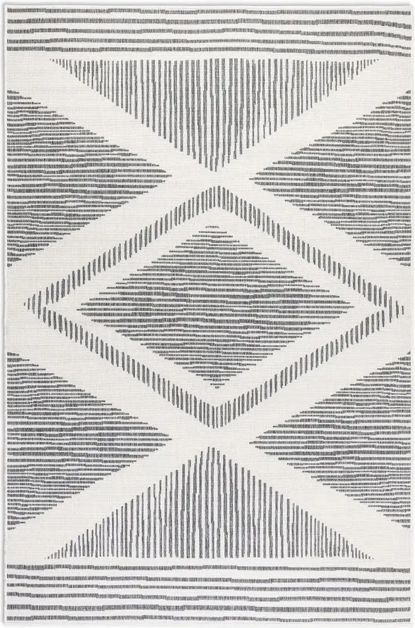 Teraszszőnyeg 80x150cm ,szürke krémszínű kétoldalas, zsinóros, lapos szövésű