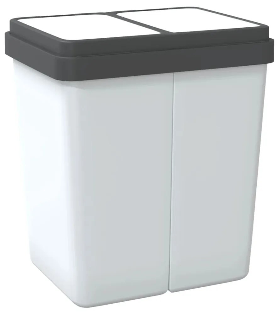 fehér dupla szemeteskuka 2x25 L