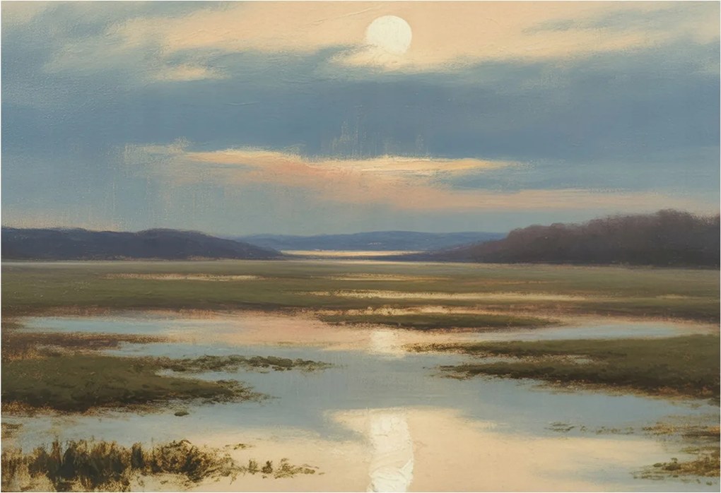 Fotó Fali tapéta Falfestmény Hangulatos táj 152x104 Ragasztó