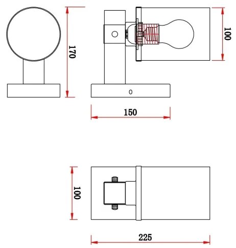 Globo 15555W - Fali lámpa LILA 1xE27/60W/230V
