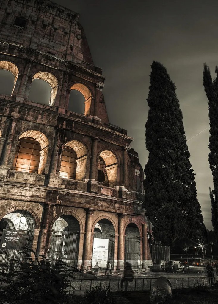 Poszter 39,5x55cm Híres római Colosseum 5, Assaf Frank