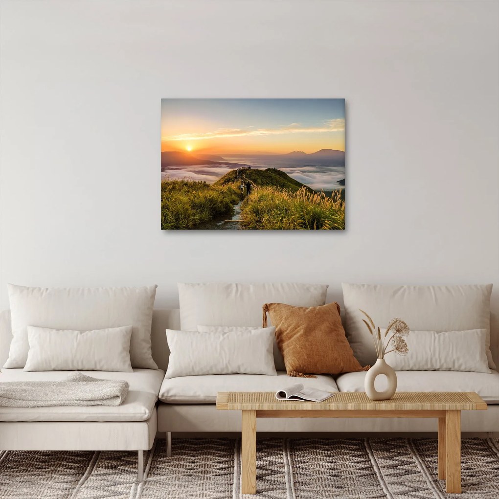 A hegy naplementekor képe (70x50 cm)
