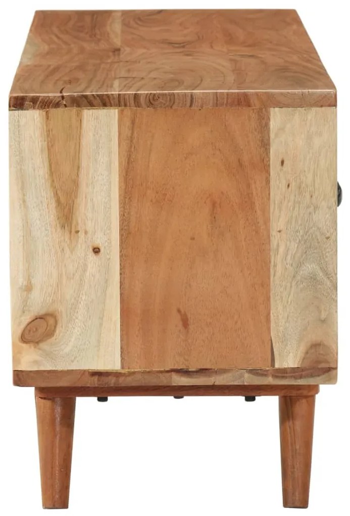 tömör akácfa TV-szekrény 112 x 30 x 40 cm