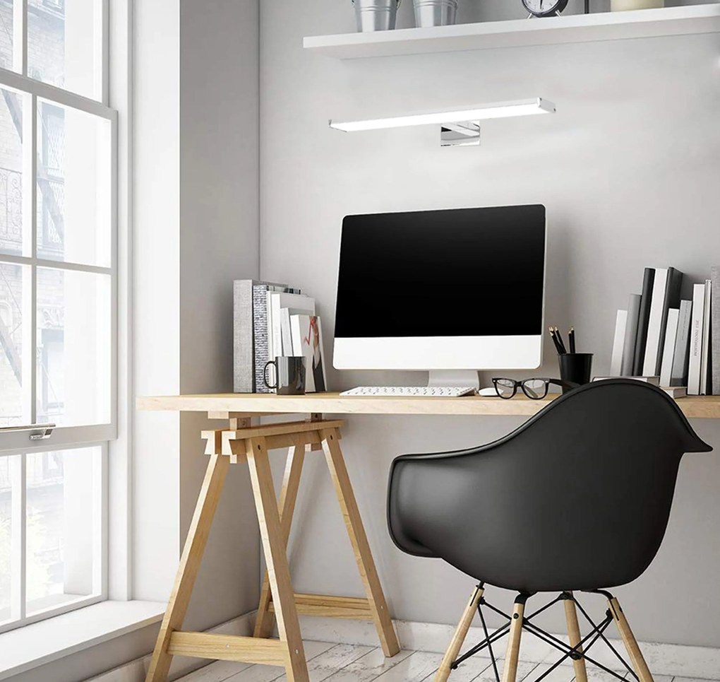 Toolight Szerszámlámpa, LED fürdőszobai lámpa tükör felett 8W 40CM APP368-1W, króm, OSW-08434