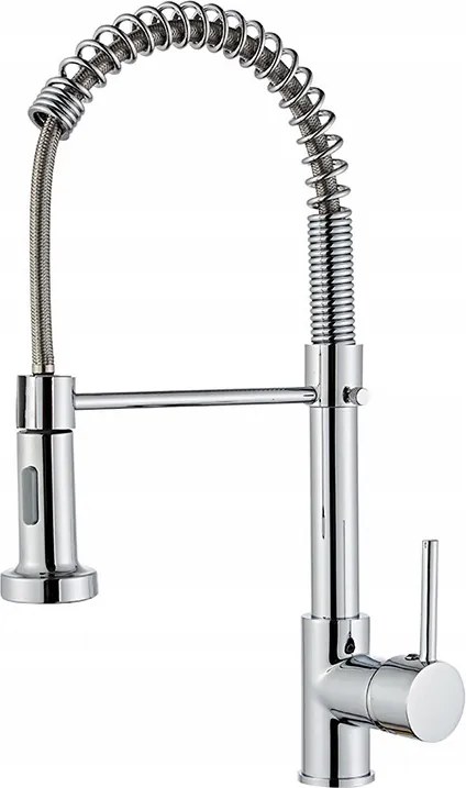 Konyhai forgó csaptelep kihúzható kifolyócsővel Indes Dexter ezüst króm