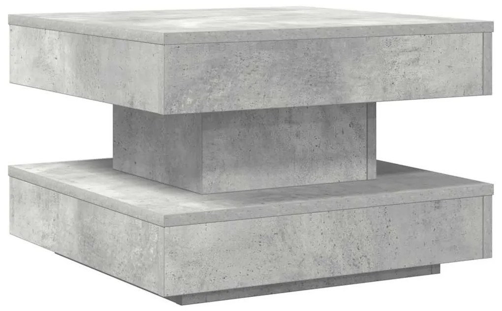 betonszürke dohányzóasztal 360 fokban forgatható 50x50x34,5 cm