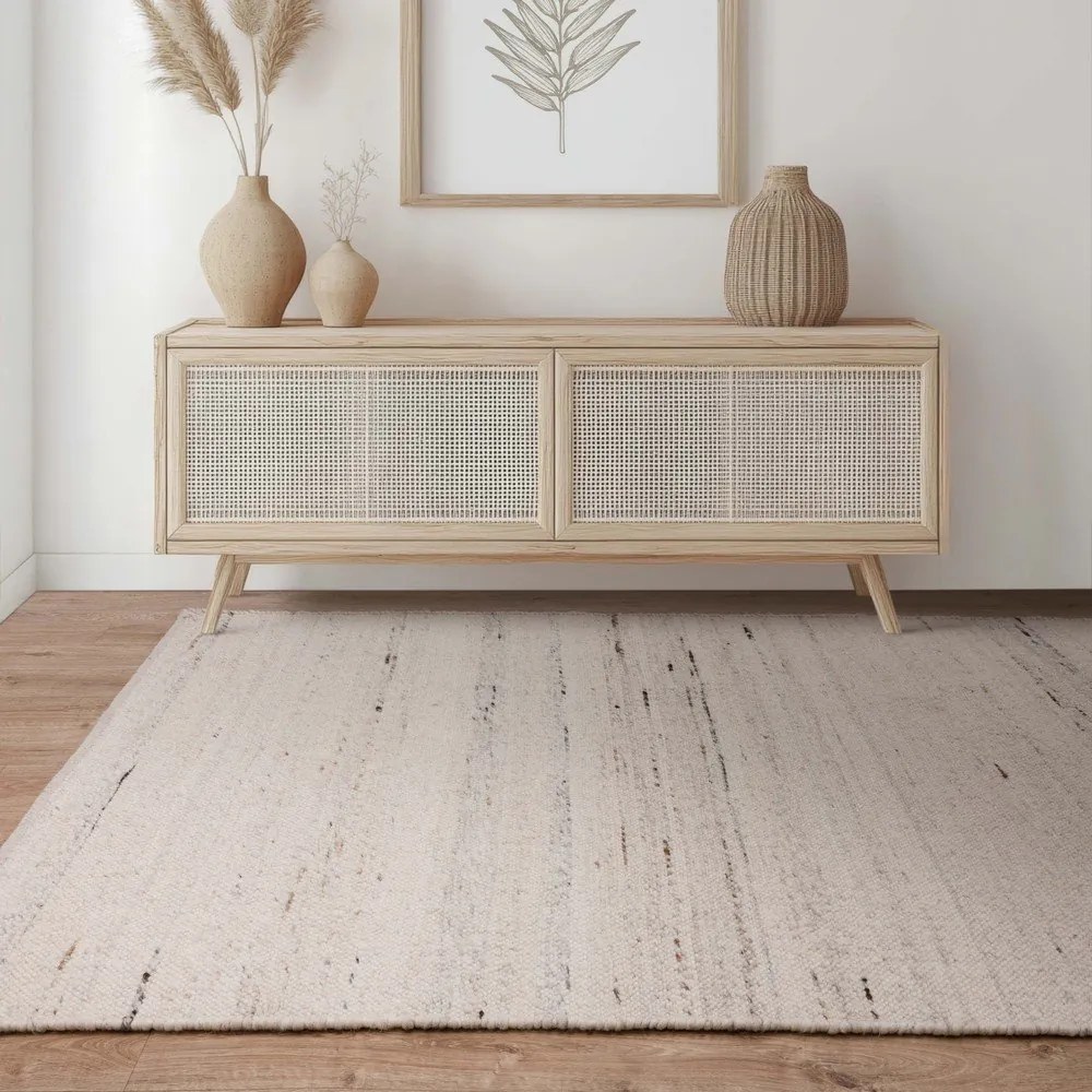 Elefántcsont színű kétoldalas-kézi szövésű gyapjúkeverék szőnyeg 200x290 cm Birkdale Ivory – Asiatic Carpets